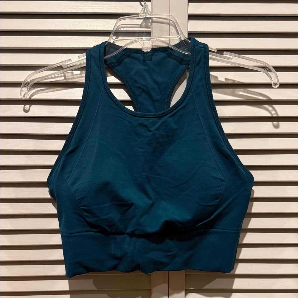 lululemon athletica Teal High-Neck Racerback Sports Bra
